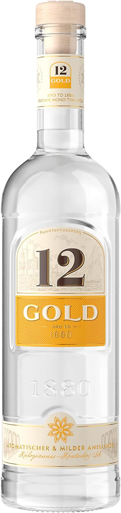 Ouzo 12 Gold 36% - 0,70 l