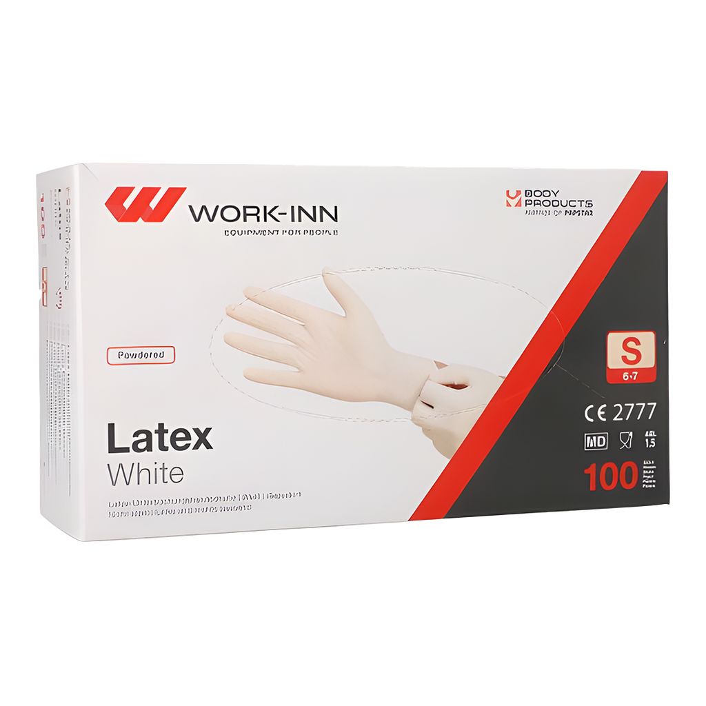 Latex-Handschuhe, gepudert "White" weiss - natur