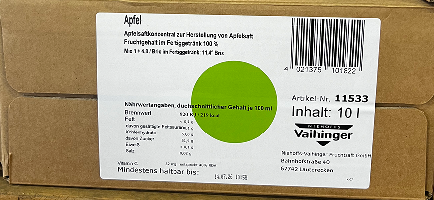 Vaihinger BIB Postmix 10 liter