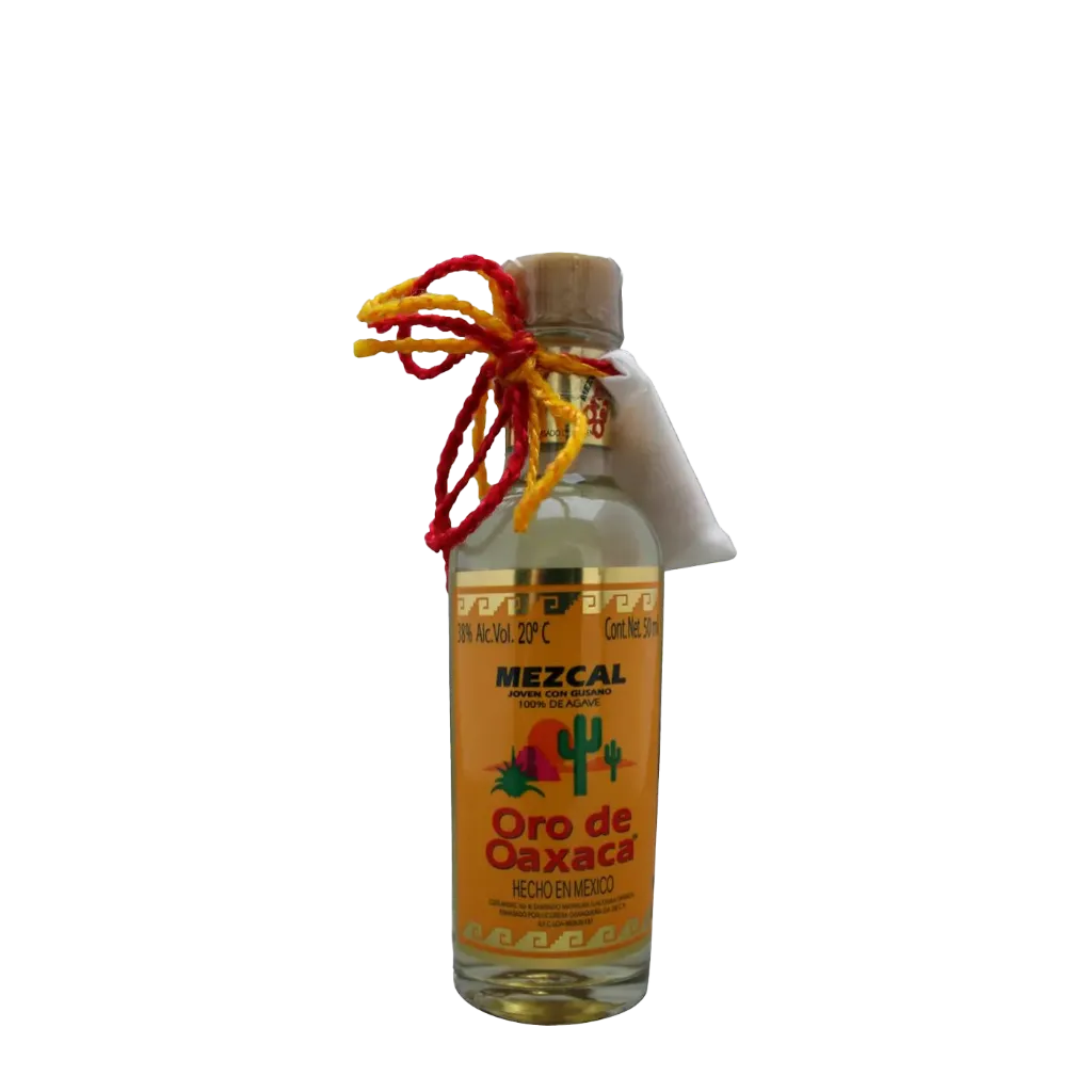Mezcal Oro de Oaxaca 38% mit Wurm (0,05 l)