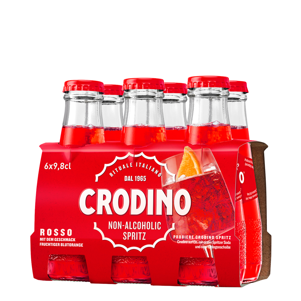 Crodino Rosso 6 x 9,8cl, alkoholfrei