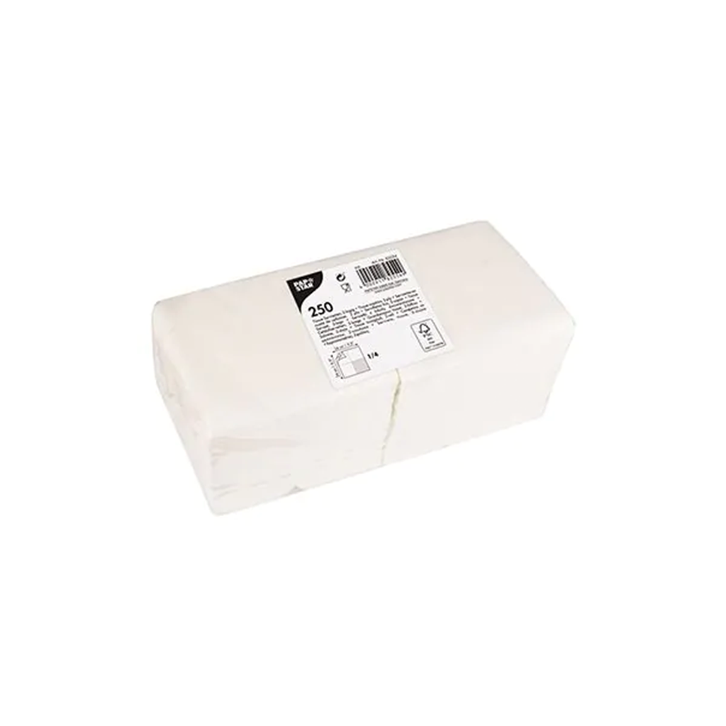 Servietten, weiss 2-lagig 1/4-Falz 250