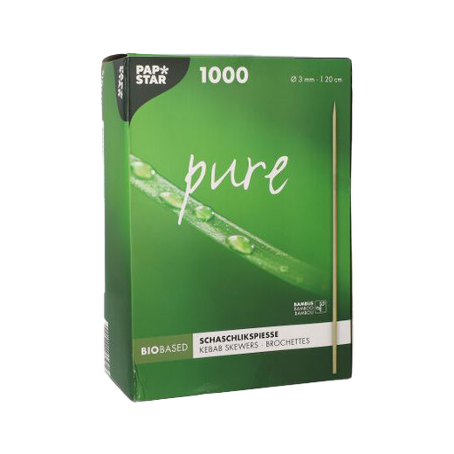 [1290] Cocktailspieße 1000er Pack, Bambus Pure Ø 3 mm · 20 cm 